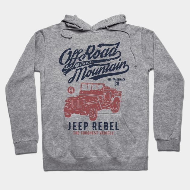 Off Road Mountain Adventure Hoodie by JakeRhodes